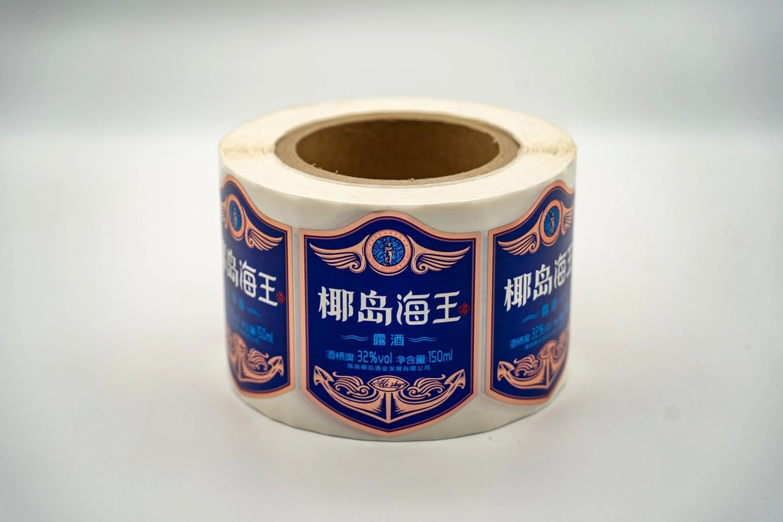 Custom Printed Waterproof Adhesive Label with 10-12 Color Printing for Beverage and Food Packaging